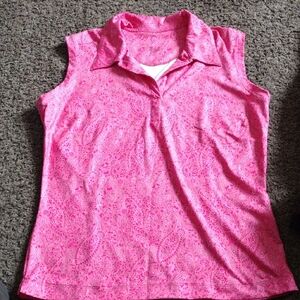 Nike Pink Paisley Sleeveless Blouse
